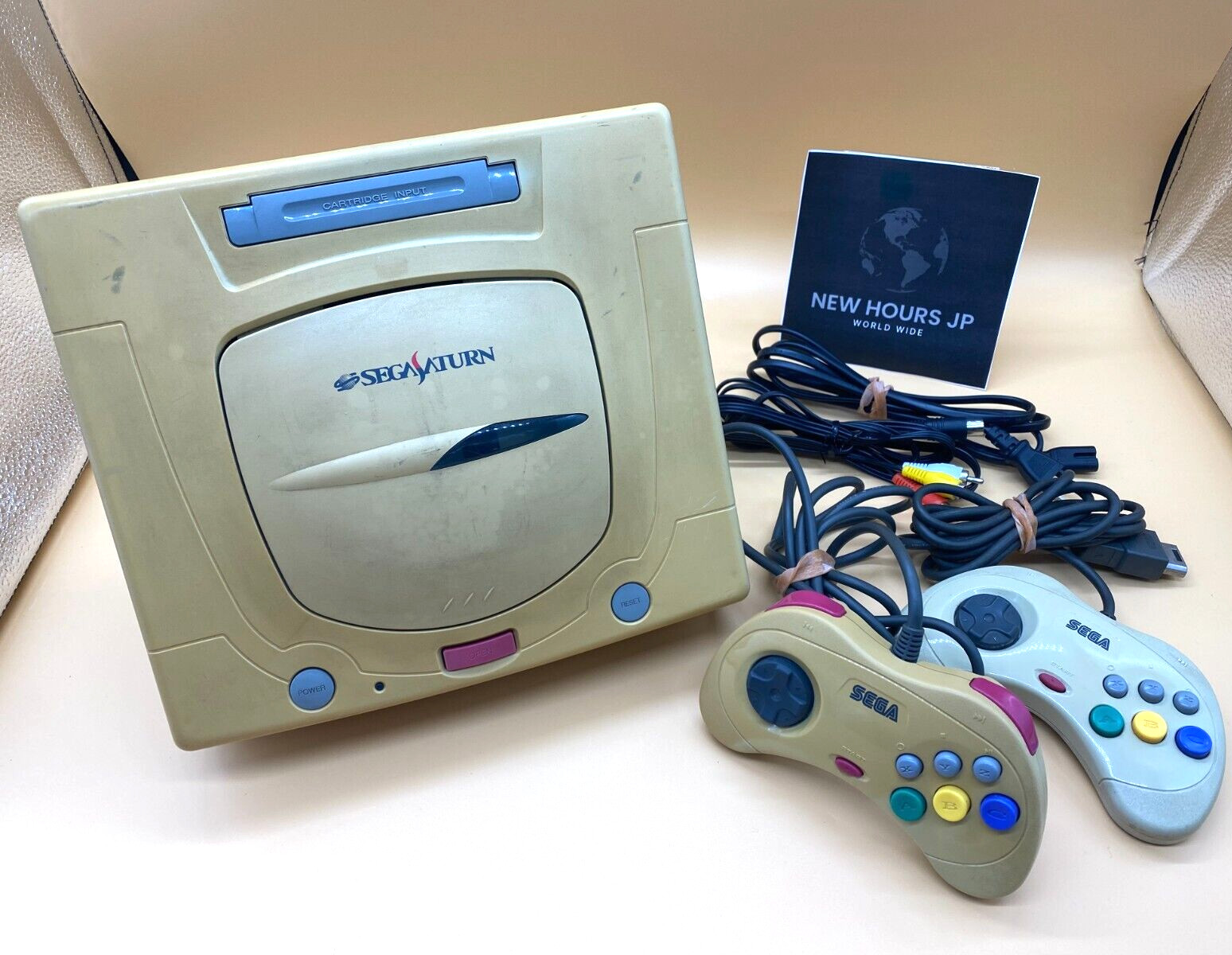 Sega Saturn Console White HST-3220 select option Bundle Tested Working NTSC-J