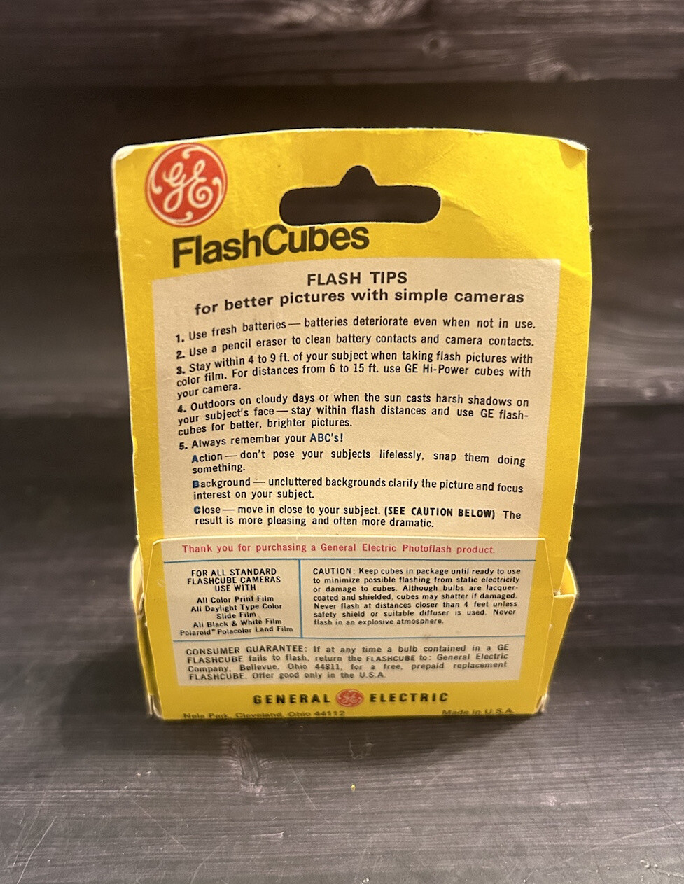 NEW GE FLASHCUBES 3-cubes Each 12 Shots