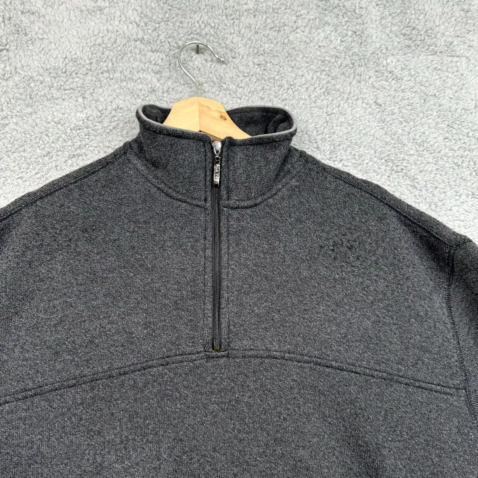 PGA Tour Sweater Large Gray 1/4 Zip Pullover Golf Performance Dadcore Outdoor