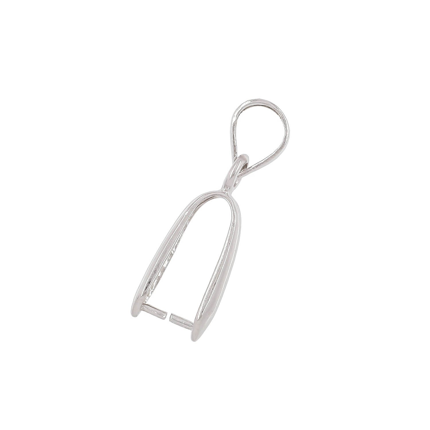 Sterling Silver Long Pinch Bail Pendant Clasp #99598