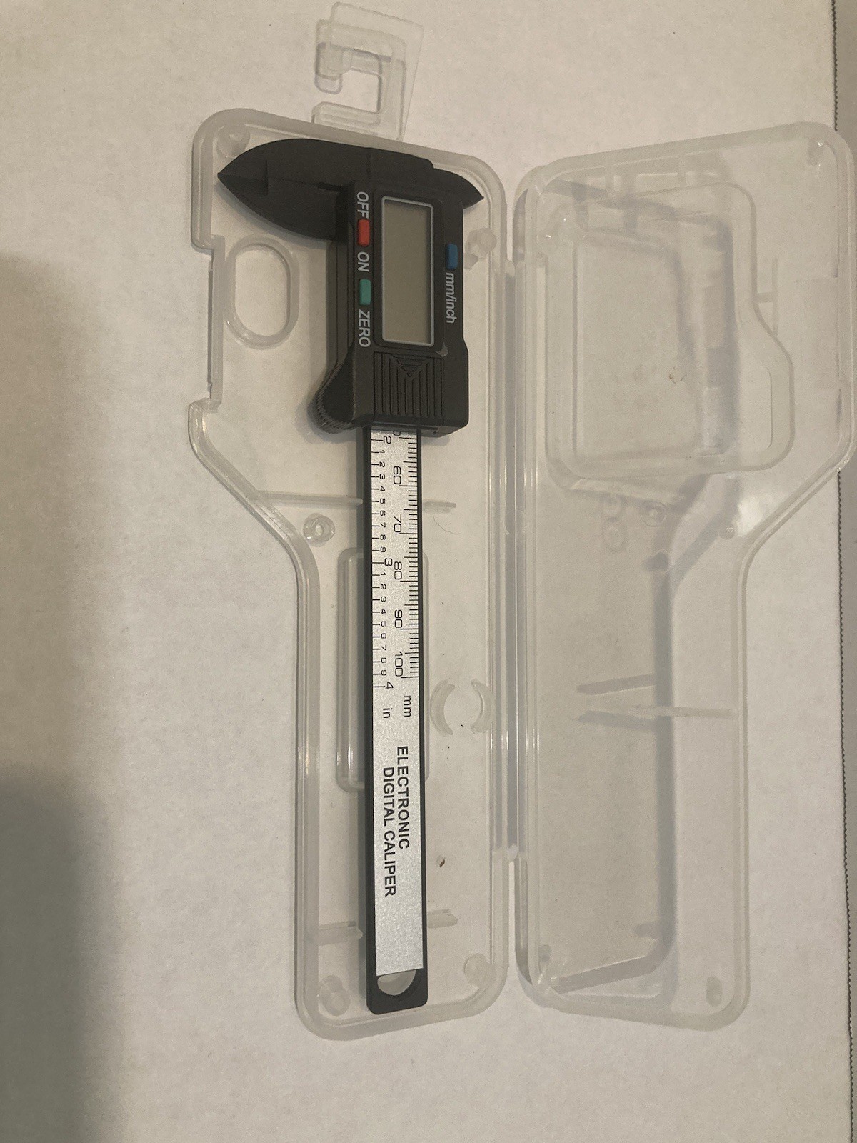 100mm 4'' LCD Digital Electronic Carbon Fiber Vernier Caliper Gauge Micrometer w