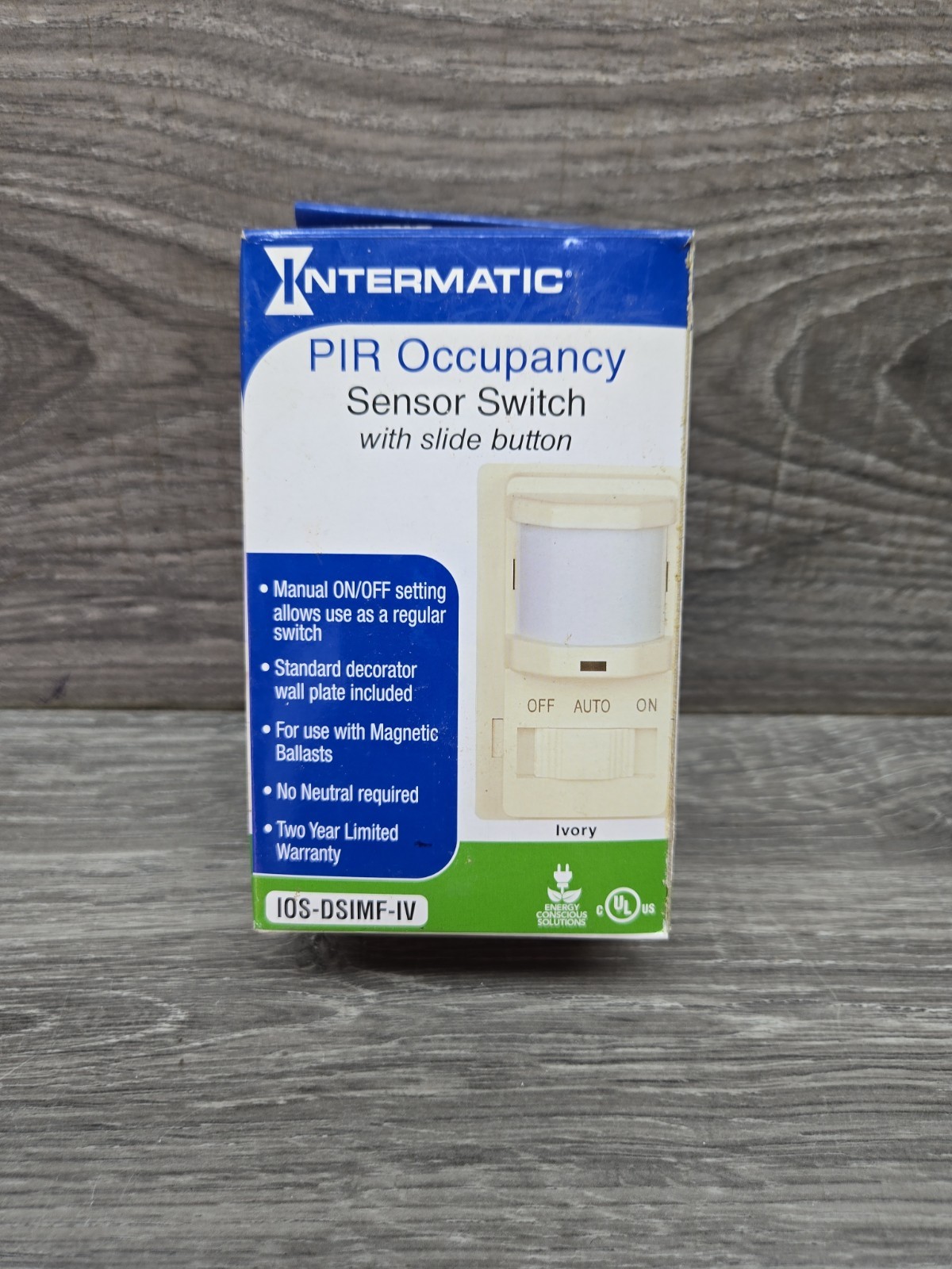 Motion PIR Occupancy Sensor Switch With On Off Button Ivory Intermatic...