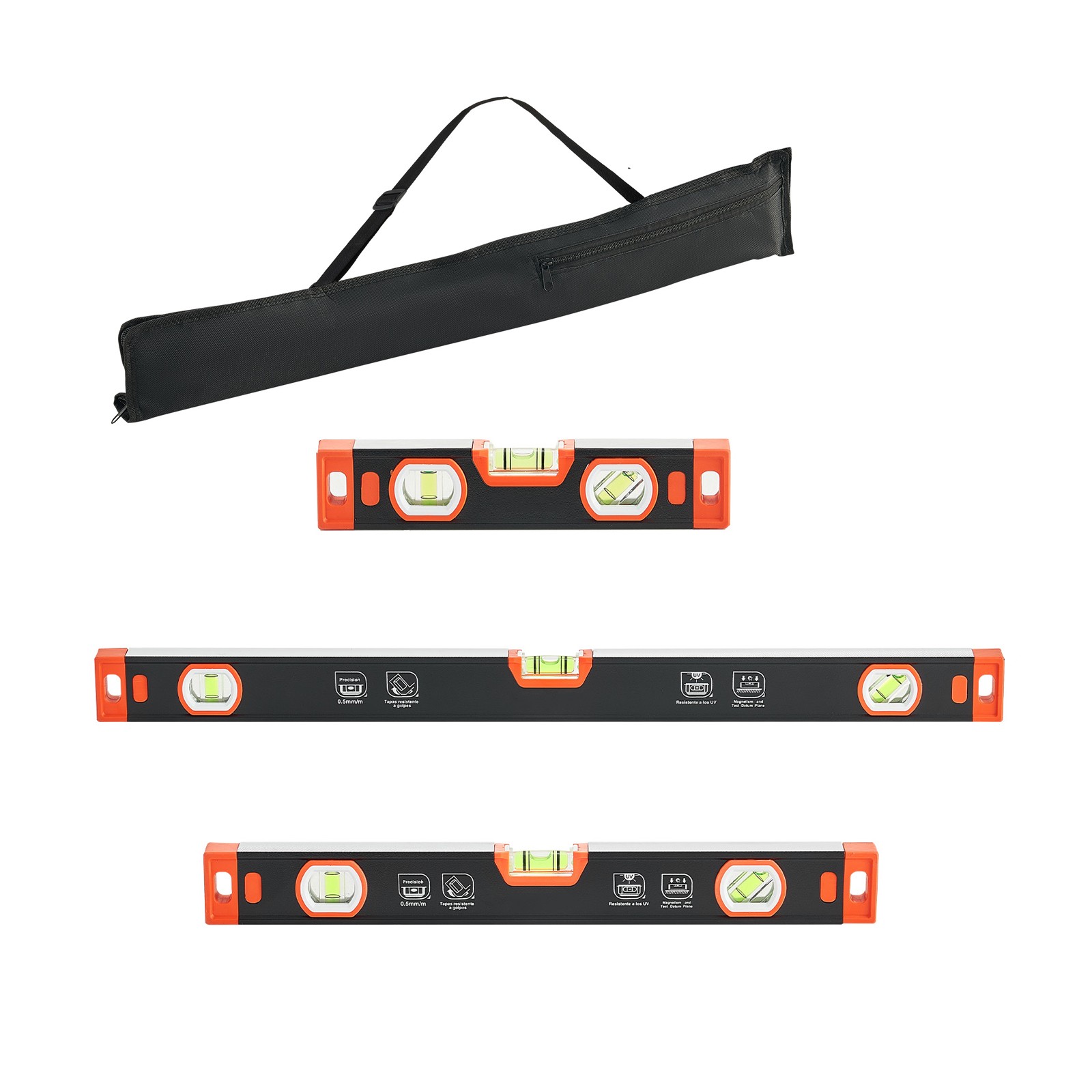 Uimoso Magnetic Torpedo Level Set 9/16/24 in for Home Improvement Projects