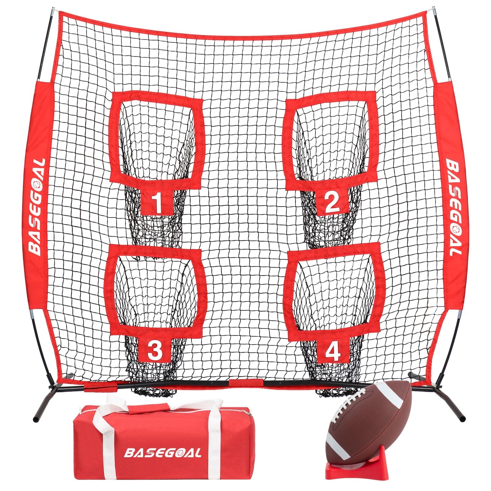 BaseGoal 6x6 Ft Football Nets for Throwing,Football Target,Quarterback Traini...