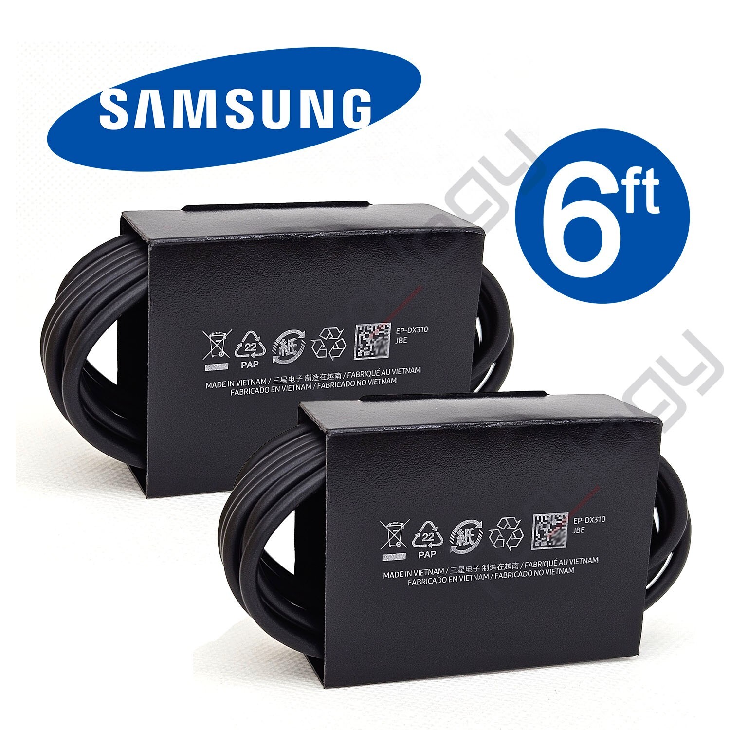 2x Original Samsung Galaxy S23 S22 S21 S20 USB-C 6FT Super Fast Charge Cable