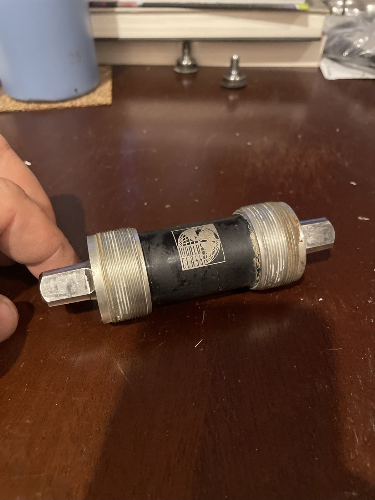 World Class Titanium Bottom Bracket English Threads 115mm spindle