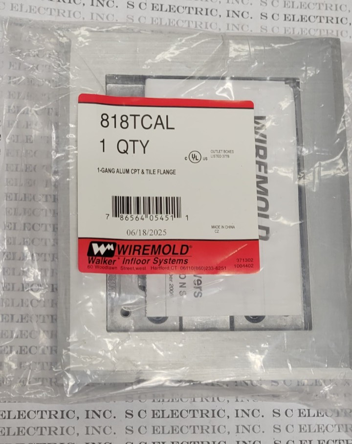 WIREMOLD 818TCAL A-GANG ALUM CPT & TILE FLANGE