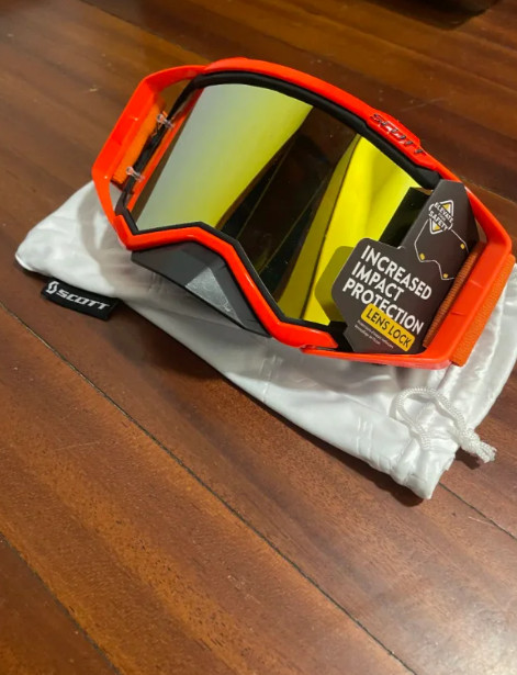 SCOTT Prospect Super WFS Motocross Goggles Red Off-Road MX ATV Dirt Bike Protect