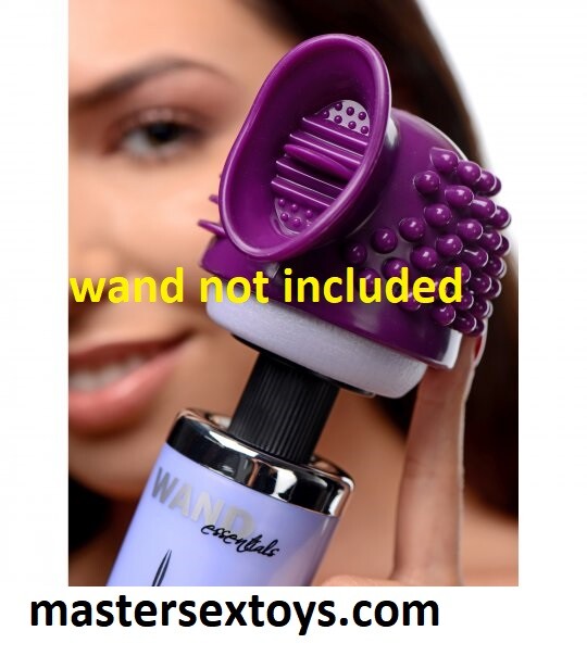 3 in 1 Silicone Massage Wand Essentials Attachment Purple Massager Full Body New