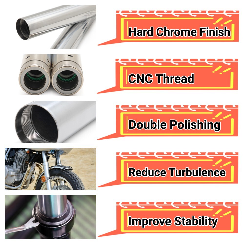 49mm Chrome Silver Fork Tubes For Harley Dyna FXDB FXDL 06-17 FXDBA 2013 FXD