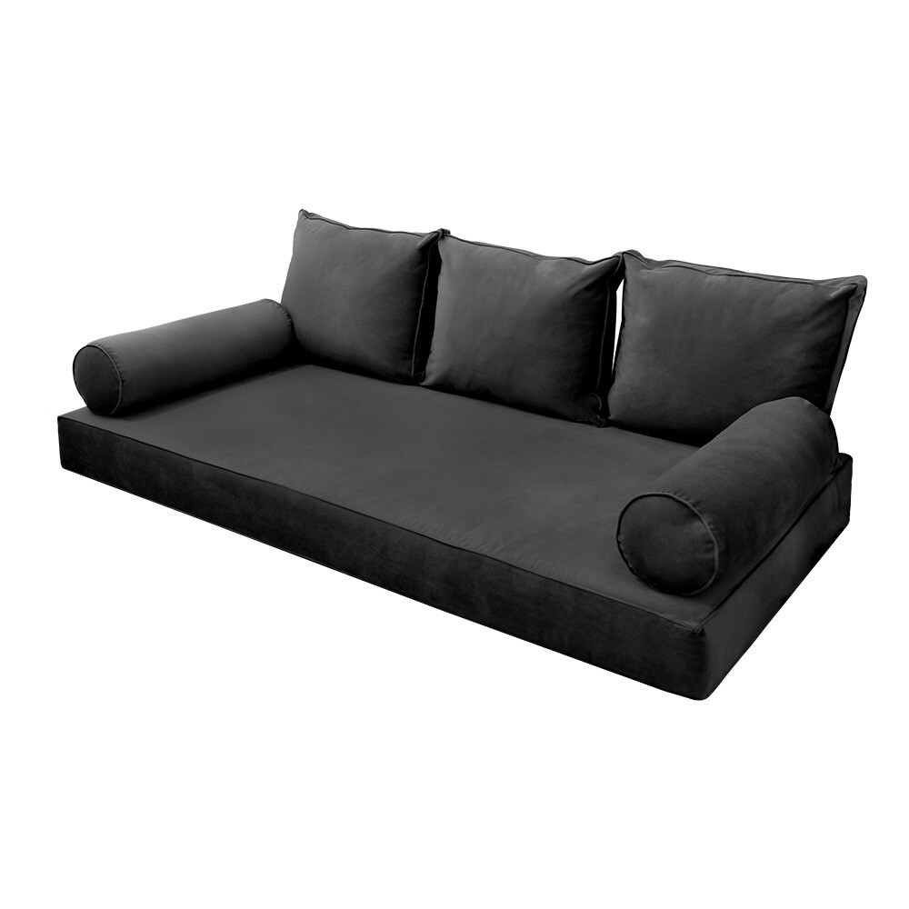 |SLIPCOVER ONLY| V3 Velvet Indoor Daybed Mattress Pillow Pipe Trim Twin AD350