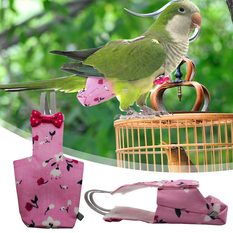 Parrot Diapers Reusable Cockatiel Pigeons Nappy Flight S/M Pet Bird Clothes New