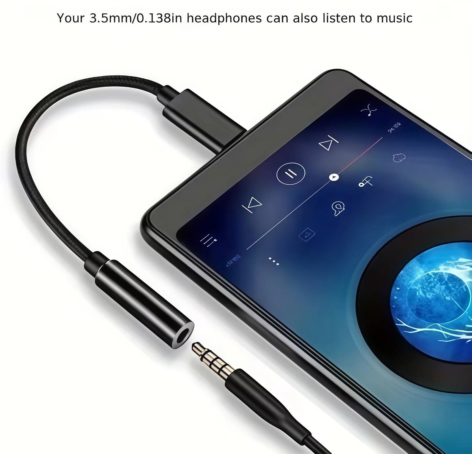 USB Type C to 3.5mm Aux Audio Adapter Cable Headphone Jack Dongle 1 Pc