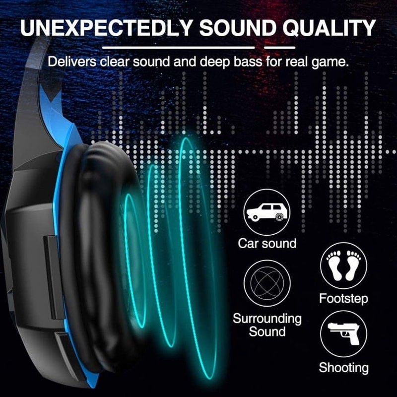 G2000 Gaming Headsets, Noise Cancelling Over-Ear Headset with Mic