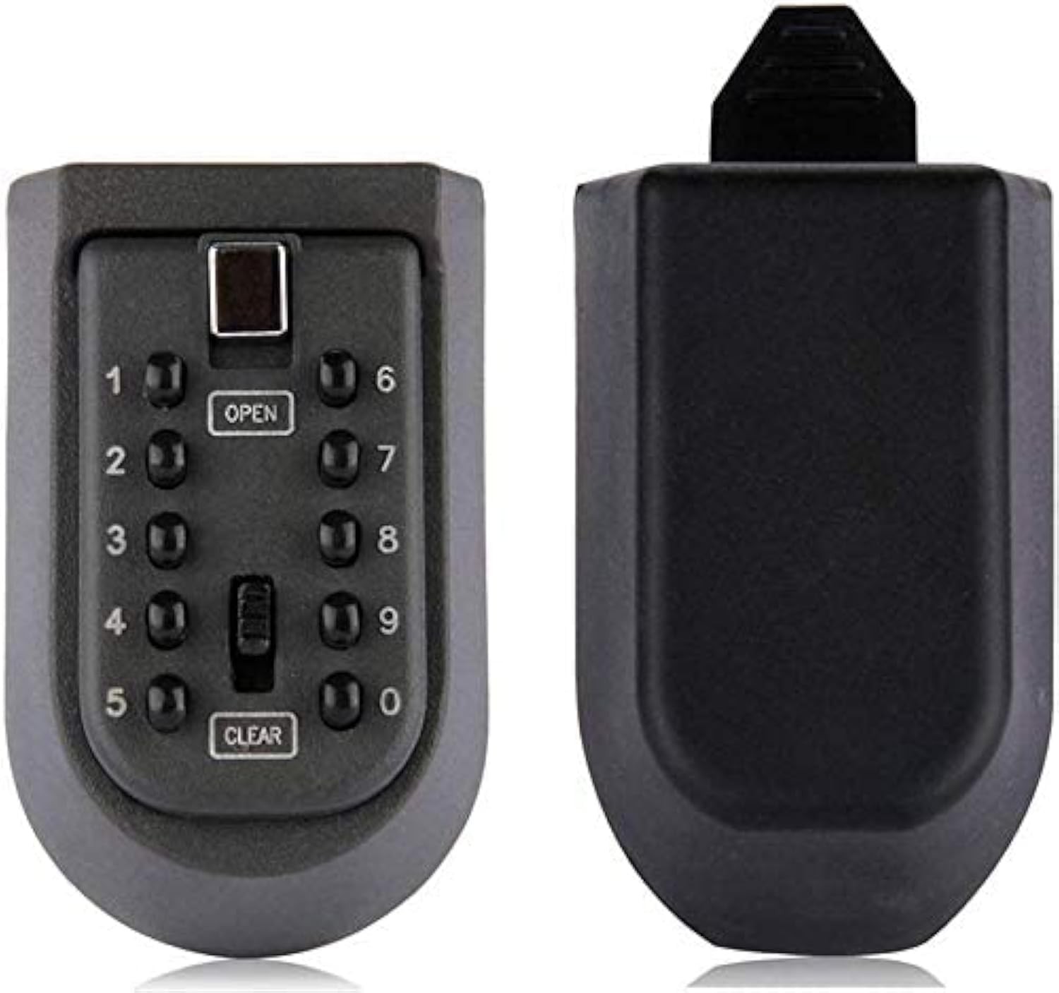 Lospu HY Indoor & Outdoor Key Lock Box Wall 4.1 x 1.57 x 0.08 inches, Black