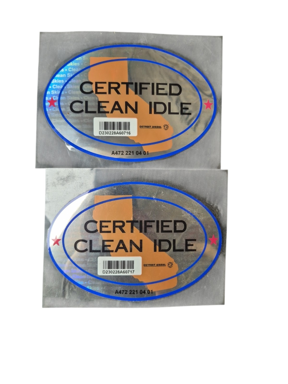 Freightliner Idle Stickers Set Of 2