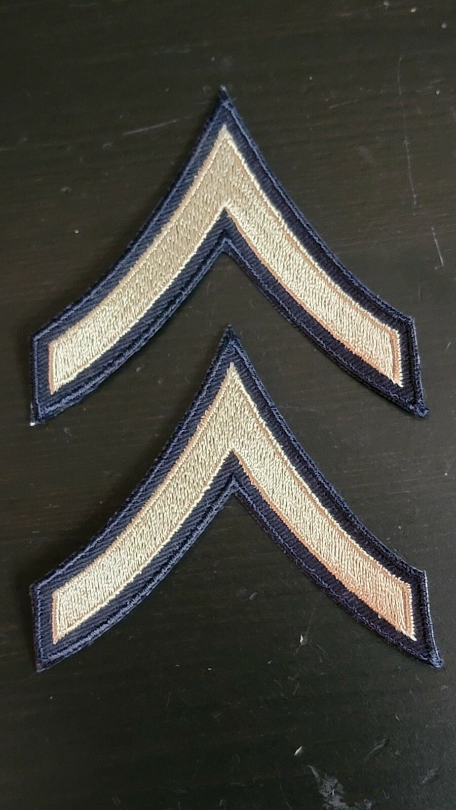 Reproduction WW2 US Army Private PFC First Class Chevrons Rank Pair