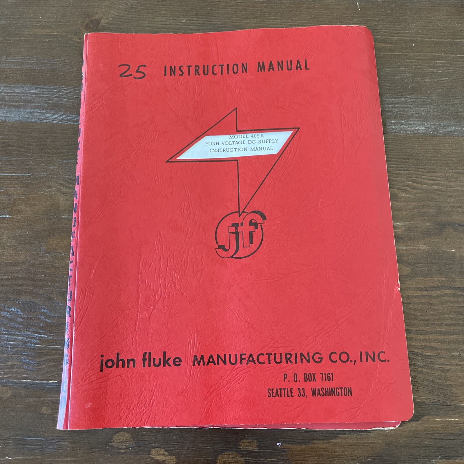 Fluke 409A High Voltage DC Supply Instruction Manual