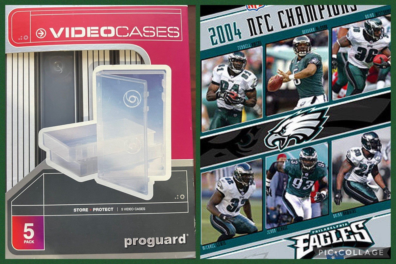VTG Lot of 5 Recorded VHS Tapes of 2003-2004 Philadelphia Eagles NFC Road Run
