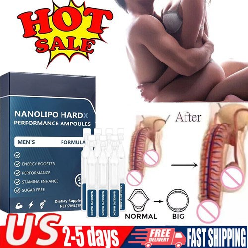 7pcs NanoLipo HardX Performance Ampoules - Men's Energy Booster Performance