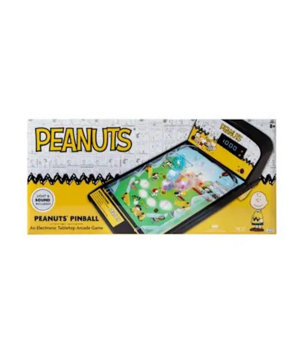 Peanuts SNOOPY Electronic Tabletop Arcade Game PINBALL Machine w/ Lights & Sound