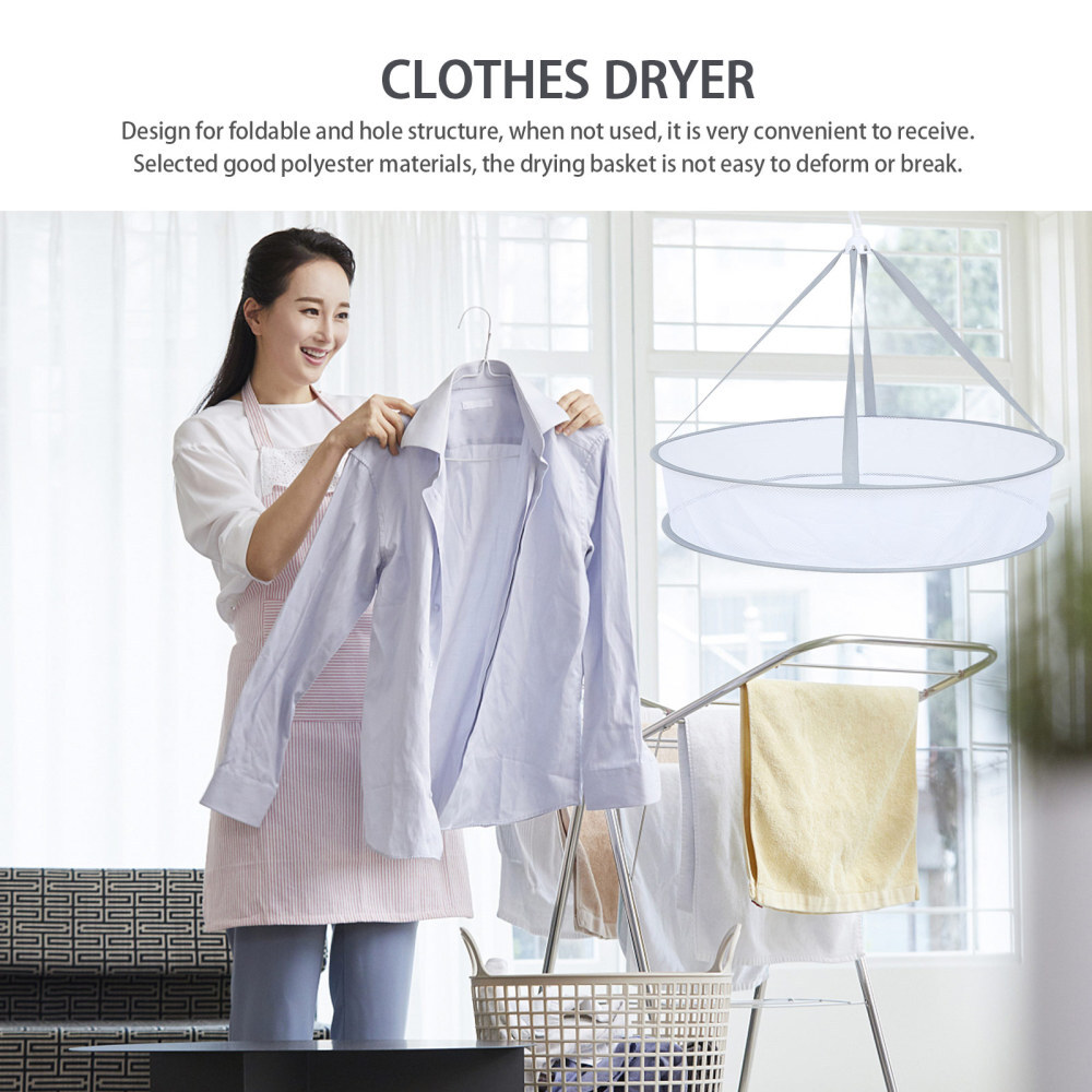 Hanging Drying Laundry Rack Meat Net Sweater Dryer Rack Net Mesh Clothes Basket