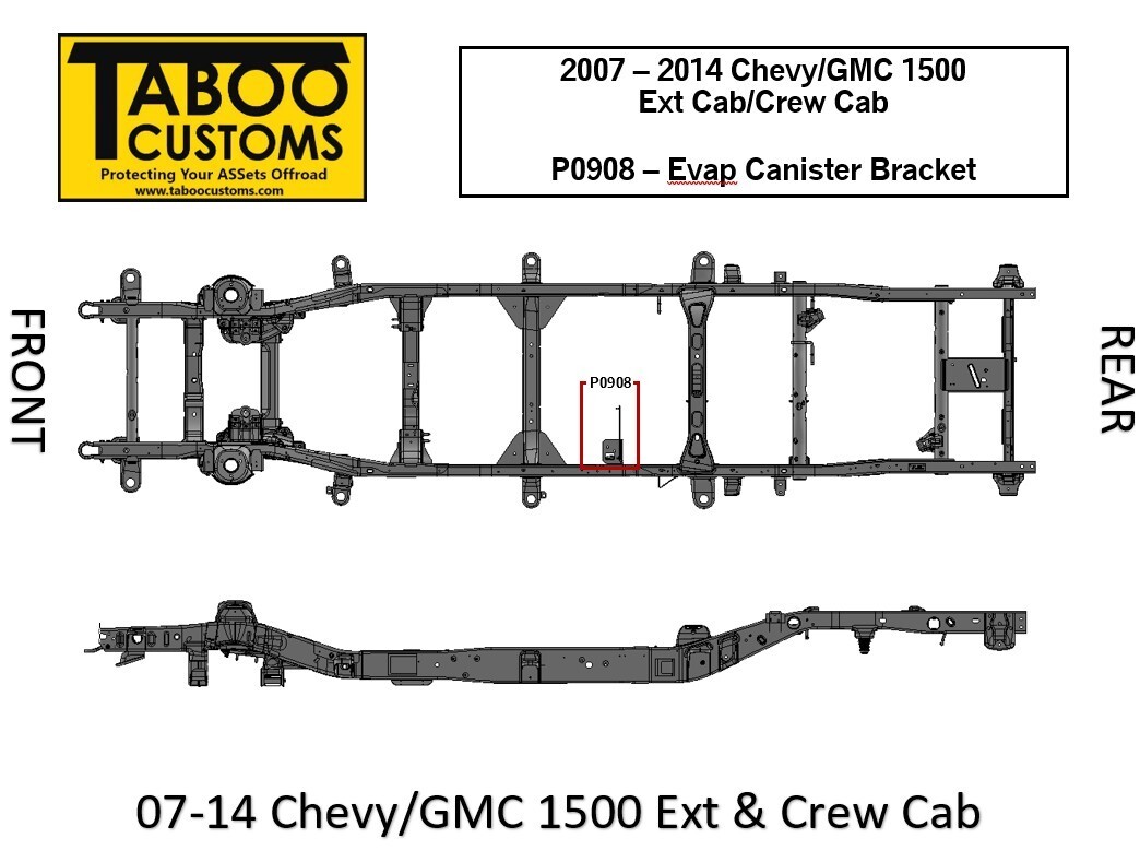 Chevy 1500 Evap Canister Bracket Kit - FREE SHIPPING