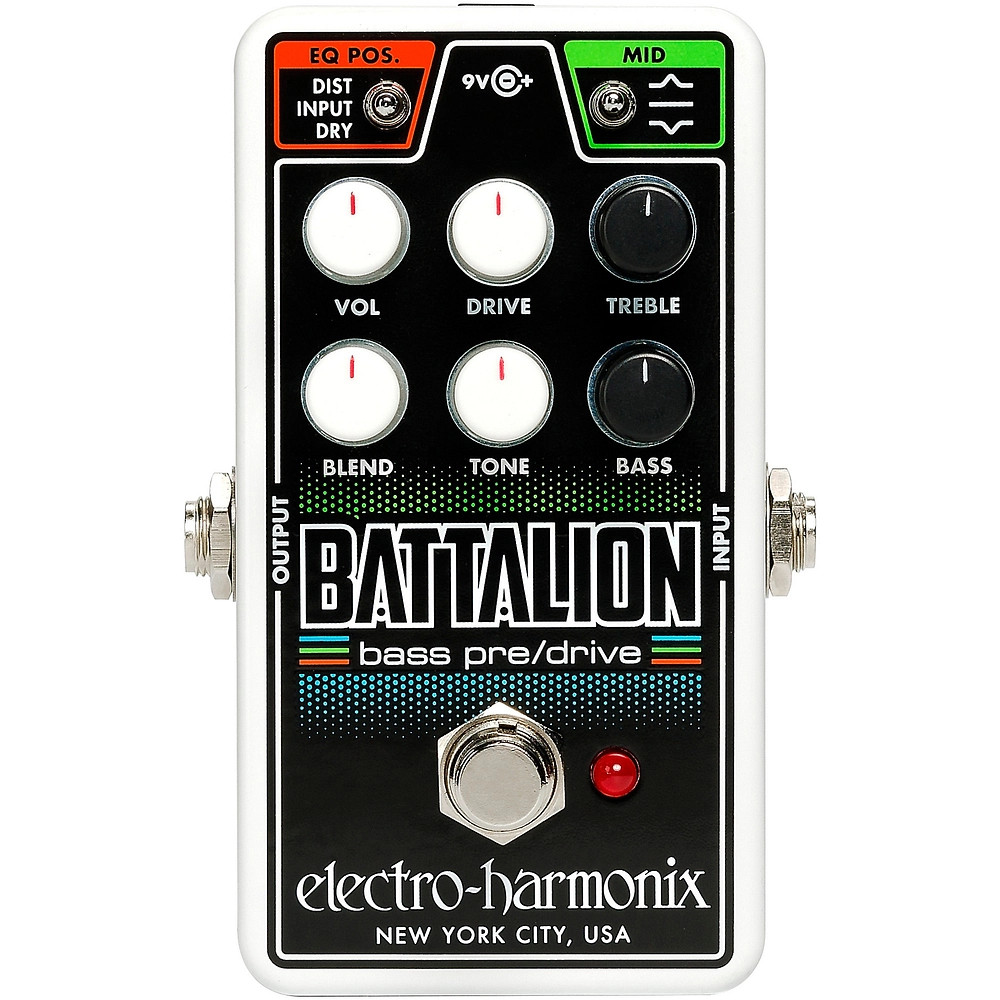 ElectroHarmonix Nano Battalion Bass Preamp & Overdrive Effects Pedal