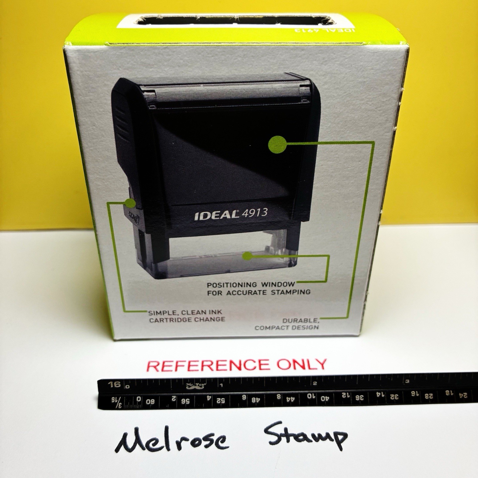 Reference Only Rubber Stamp Red Ink Self Inking Ideal 4913