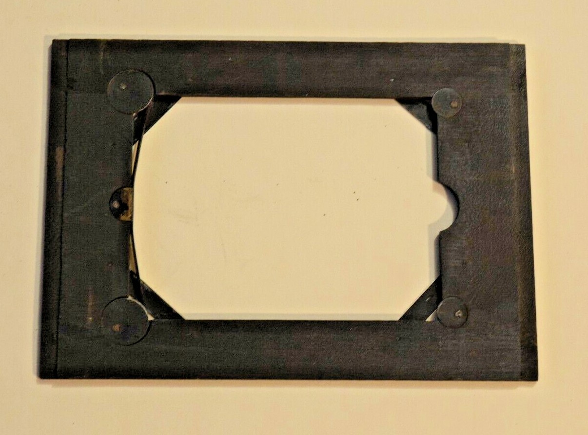 Antique 5 X 7" to 3 1/4 X 4 1/4" Glass Plate Insert Adapter - RARE!