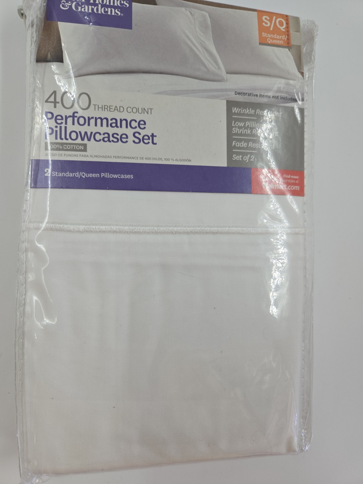 Better Homes & Gardens 400 Thread Count Performance Pillowcase Set