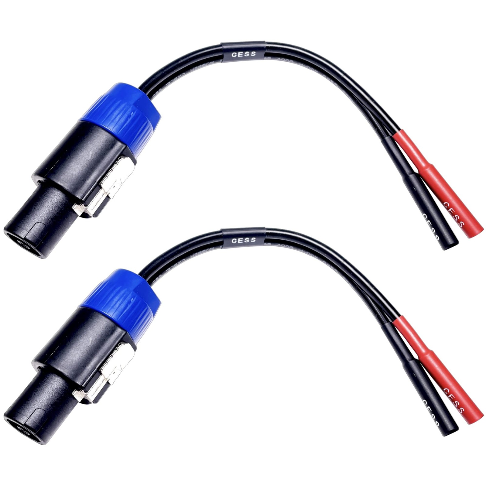CESS-095 Speakon Plug to Banana Female Jack Speaker Cable Adapter, 680 Strand...