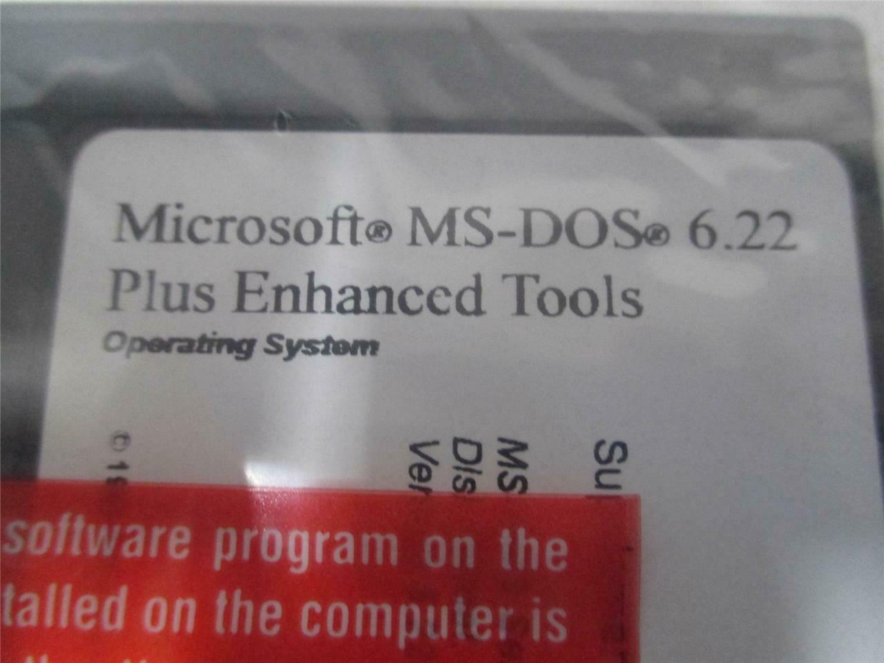 MS-DOS 6.22 + ENHANCED TOOLS! NEW!! FULL VERSION!! WOW! FAST FREE SHIPPING!!