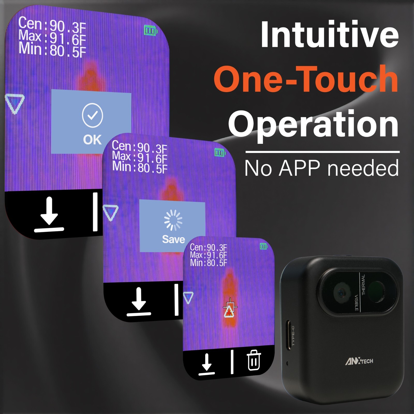 ANXTECH Thermal Imaging Camera Mini Thermal Imager Camera for Beginner Gift