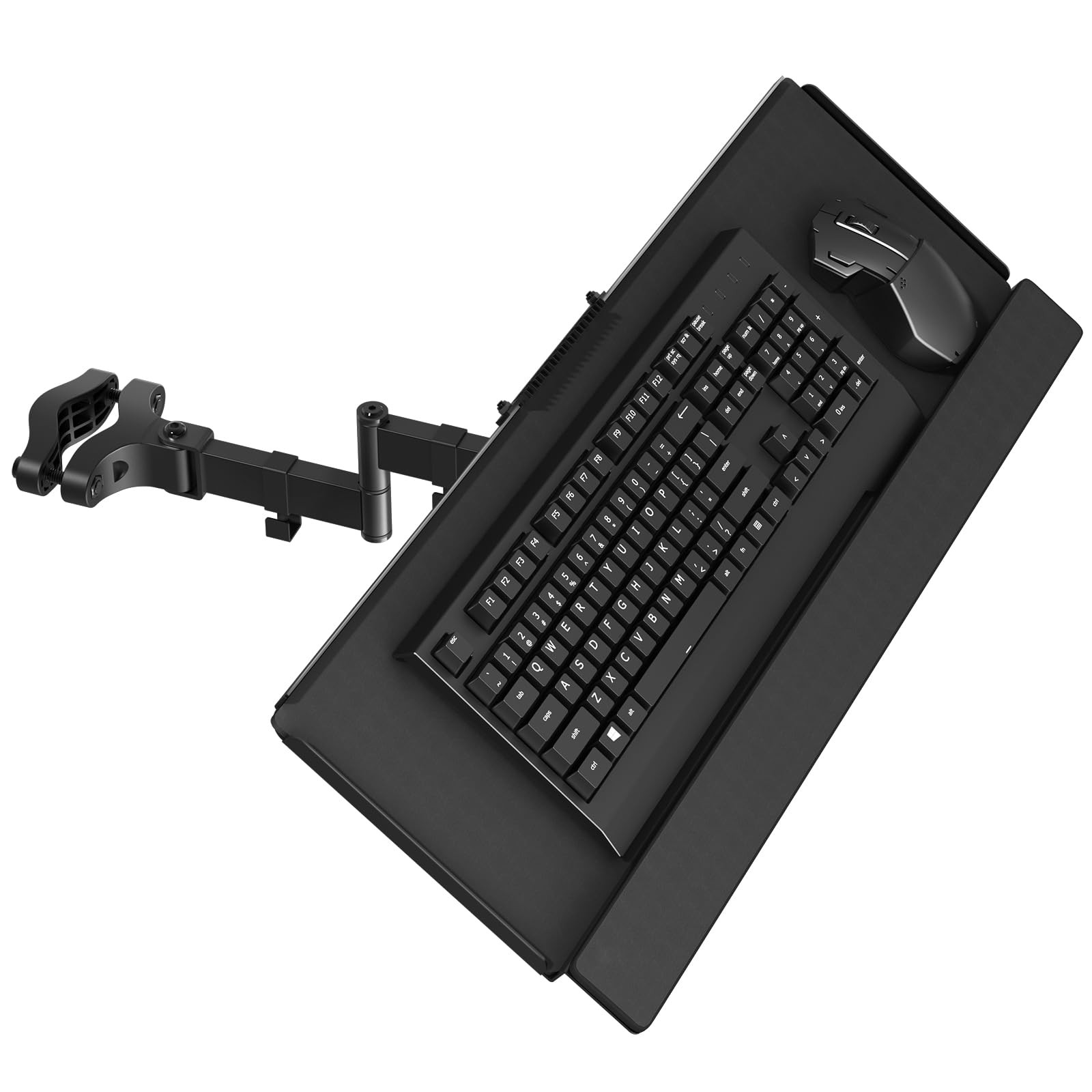 Pole Mount Keyboard Tray - Universal 26 Inch Platform for Keyboard and Mouse,...