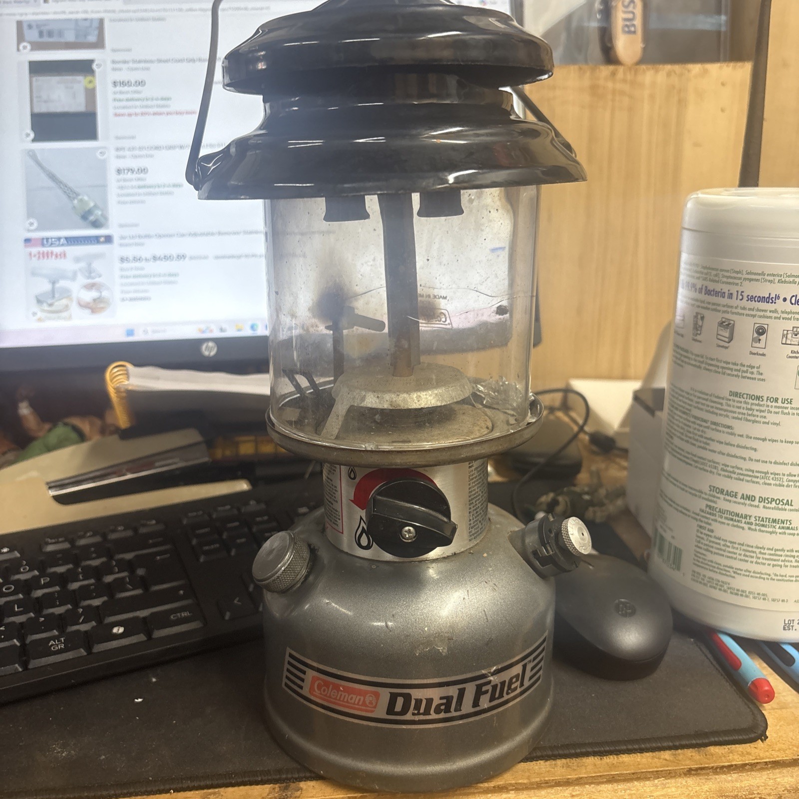 Coleman Dual Fuel 2-Mantle Lantern 285A700 2005 WORKING