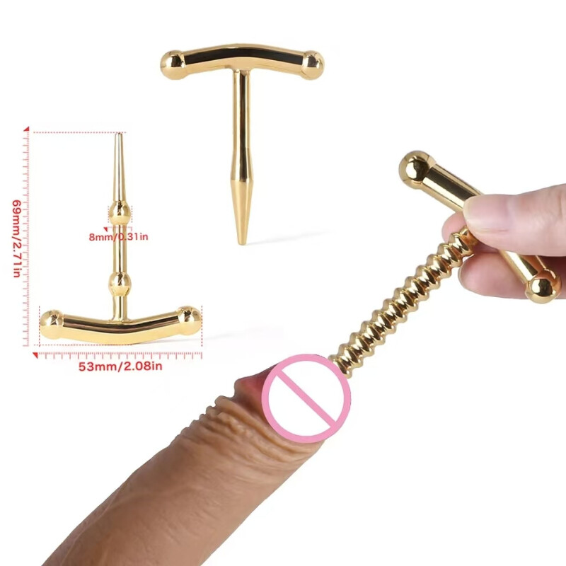 New Male Penis Urethral Stretcher Penis Stretching Dilator Ball Enhancer Plug