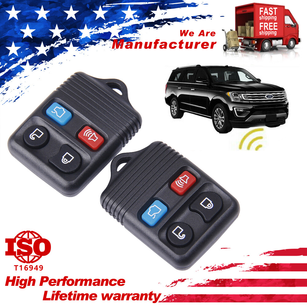 2X Entry Remote Car Key Fob For Ford F-150 Expedition Explorer Mustang 1999-2005