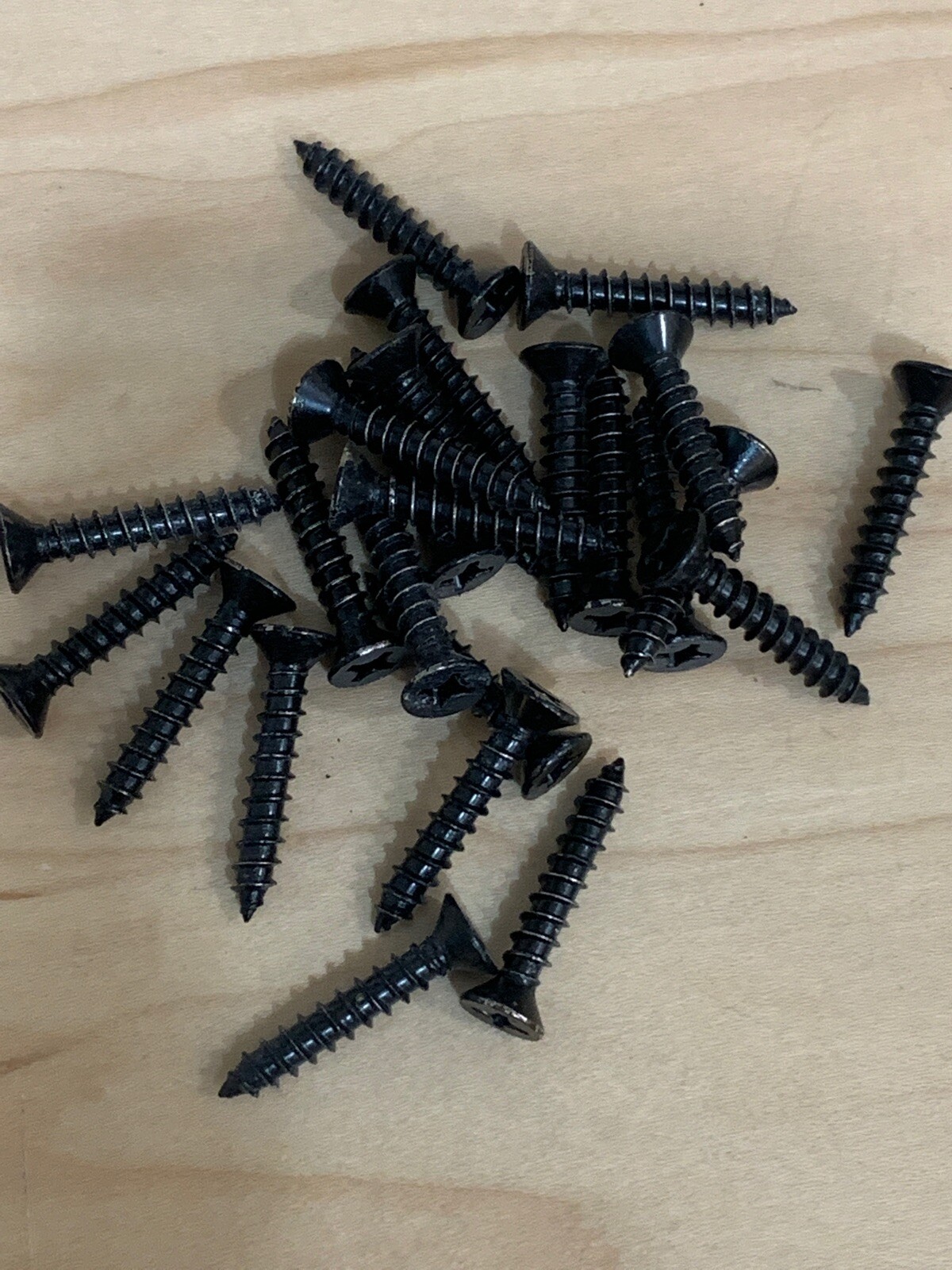 Black Powder Coat Hinge Screws # 12 X 1-1/4'' -Set of 24 New