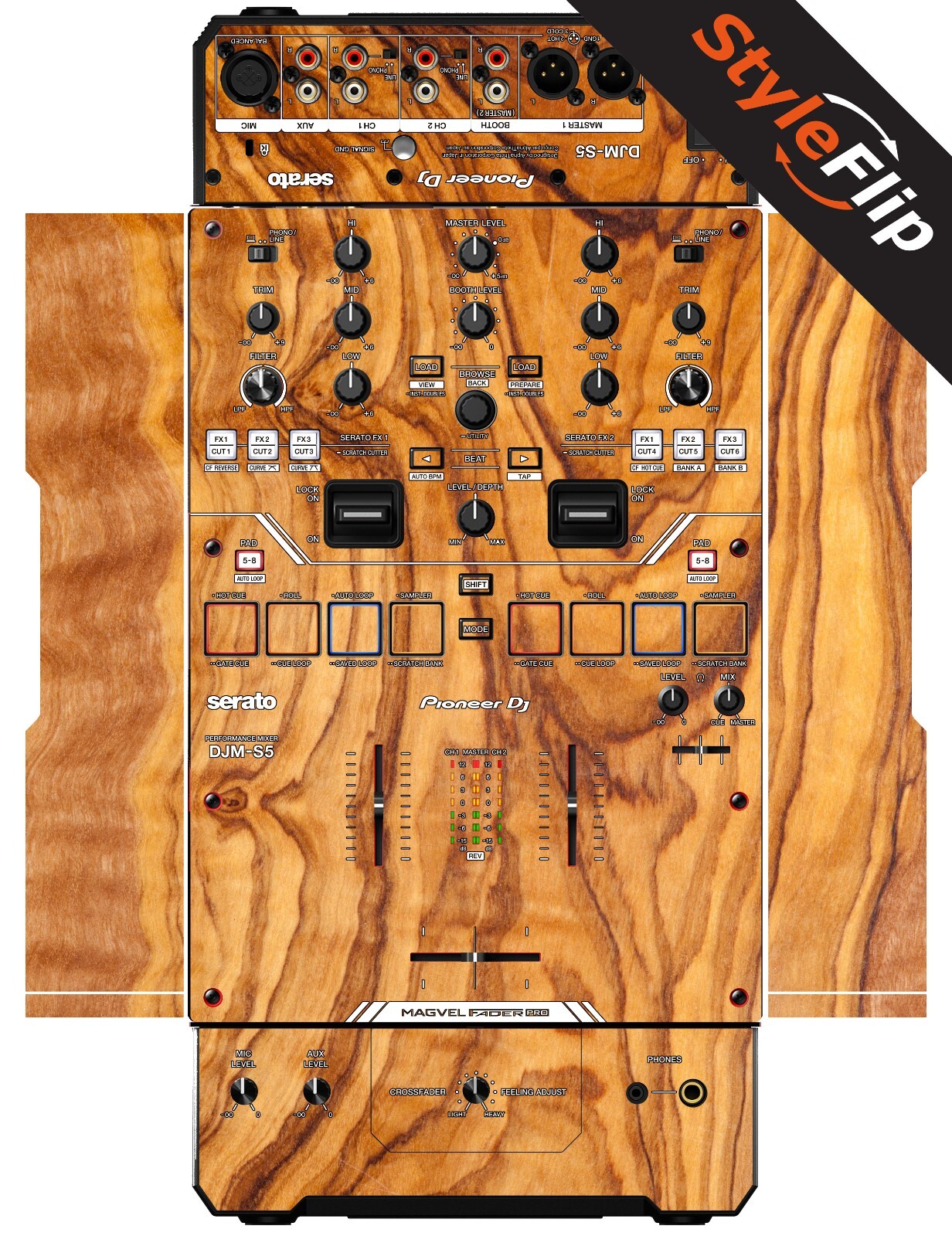 Pioneer DJM-S5 | Wood 6 | Protective Decal | StyleFlip Skins