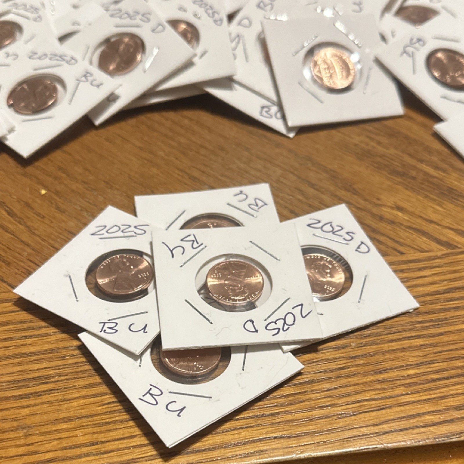 2025 D Brilliant Uncirculated Lot of 6 Pennies for $5.00