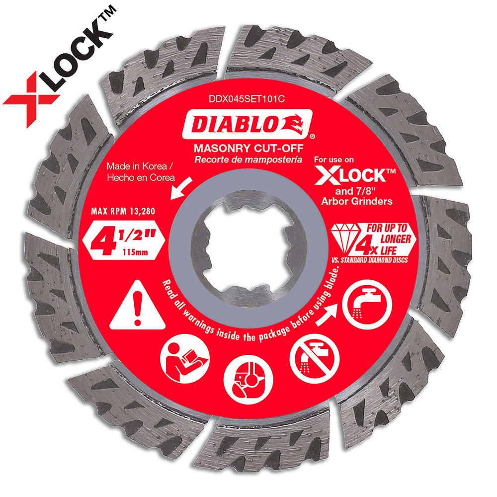 Diablo Diamond Segmented Turbo Masonry Cut-Off with X-LOCK Arbor