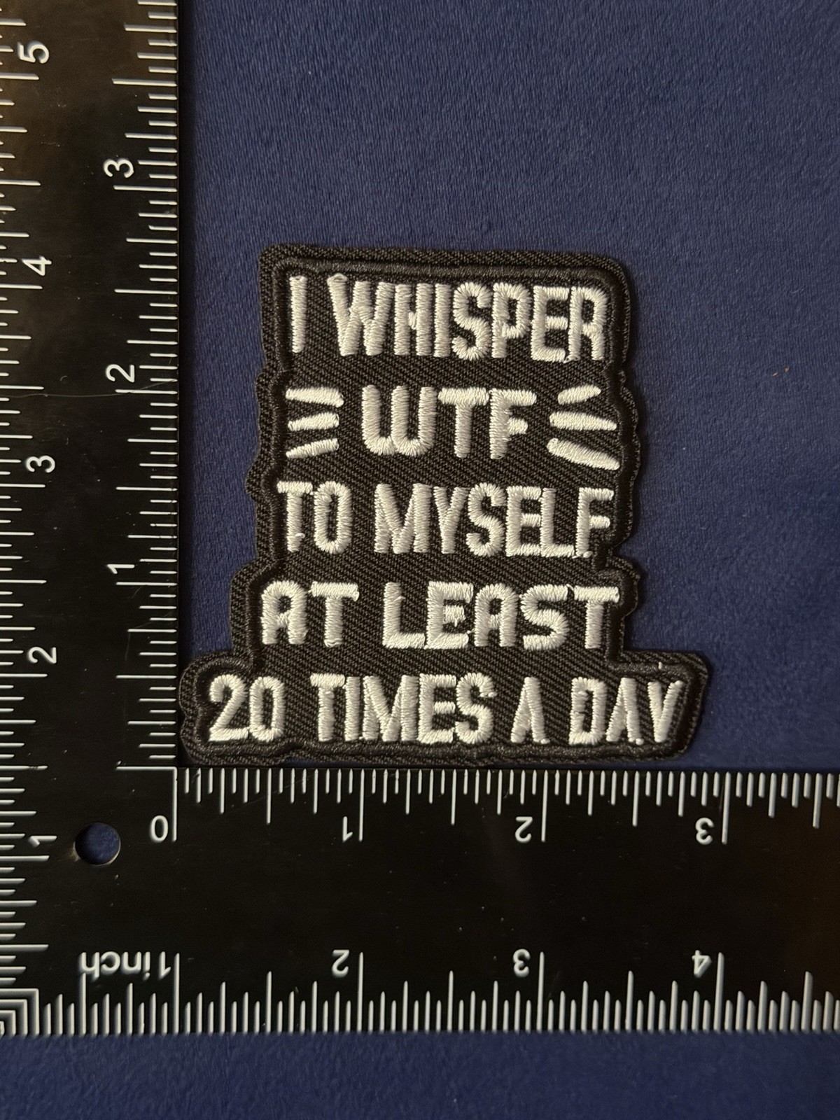 I WHISPER WTF TO MYSELF - NEW Funny High Quality Embroidered Iron Sew On Patch