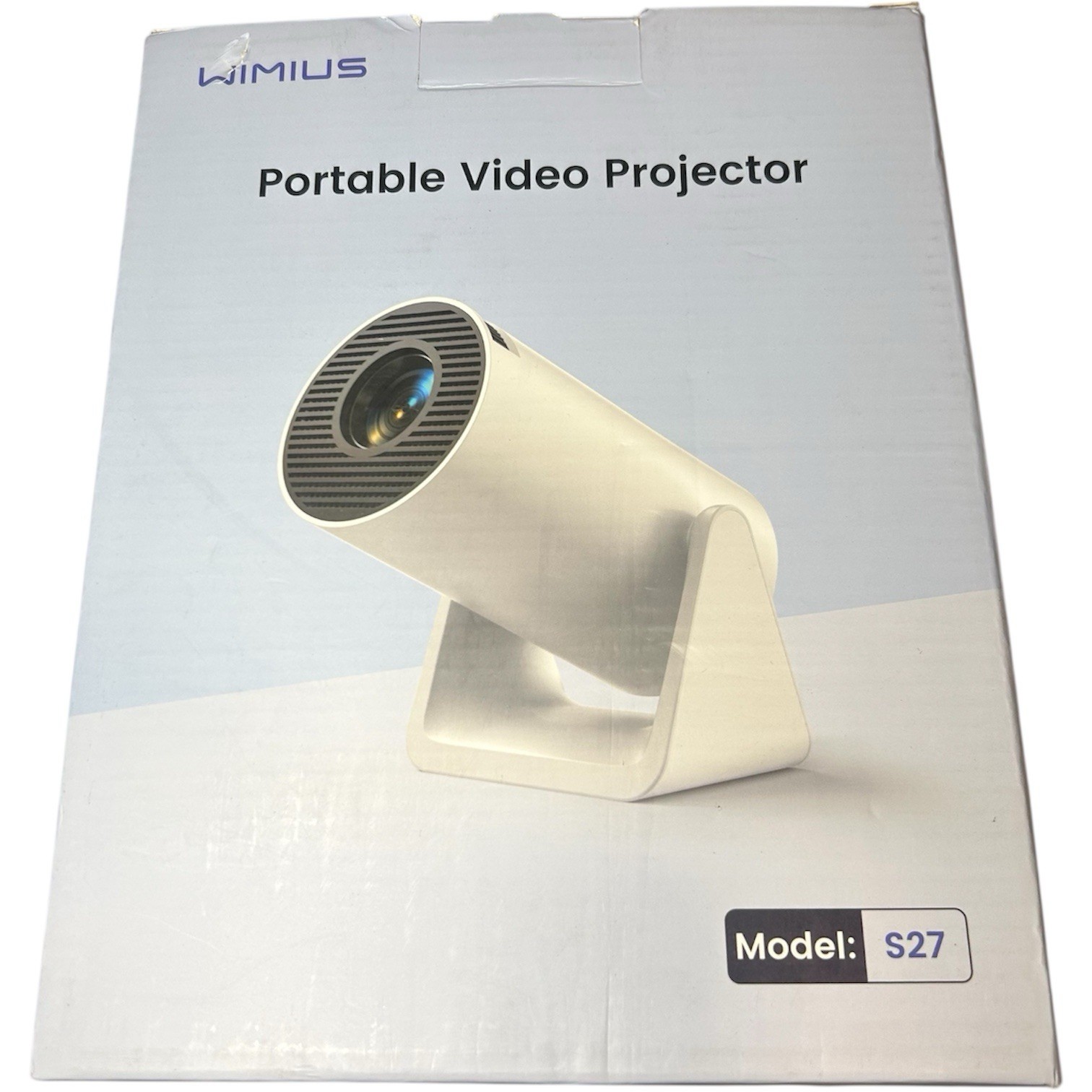 WIMIUS Mini Projector S27 With WIFI + Bluetooth 2025 1080P White - NEW