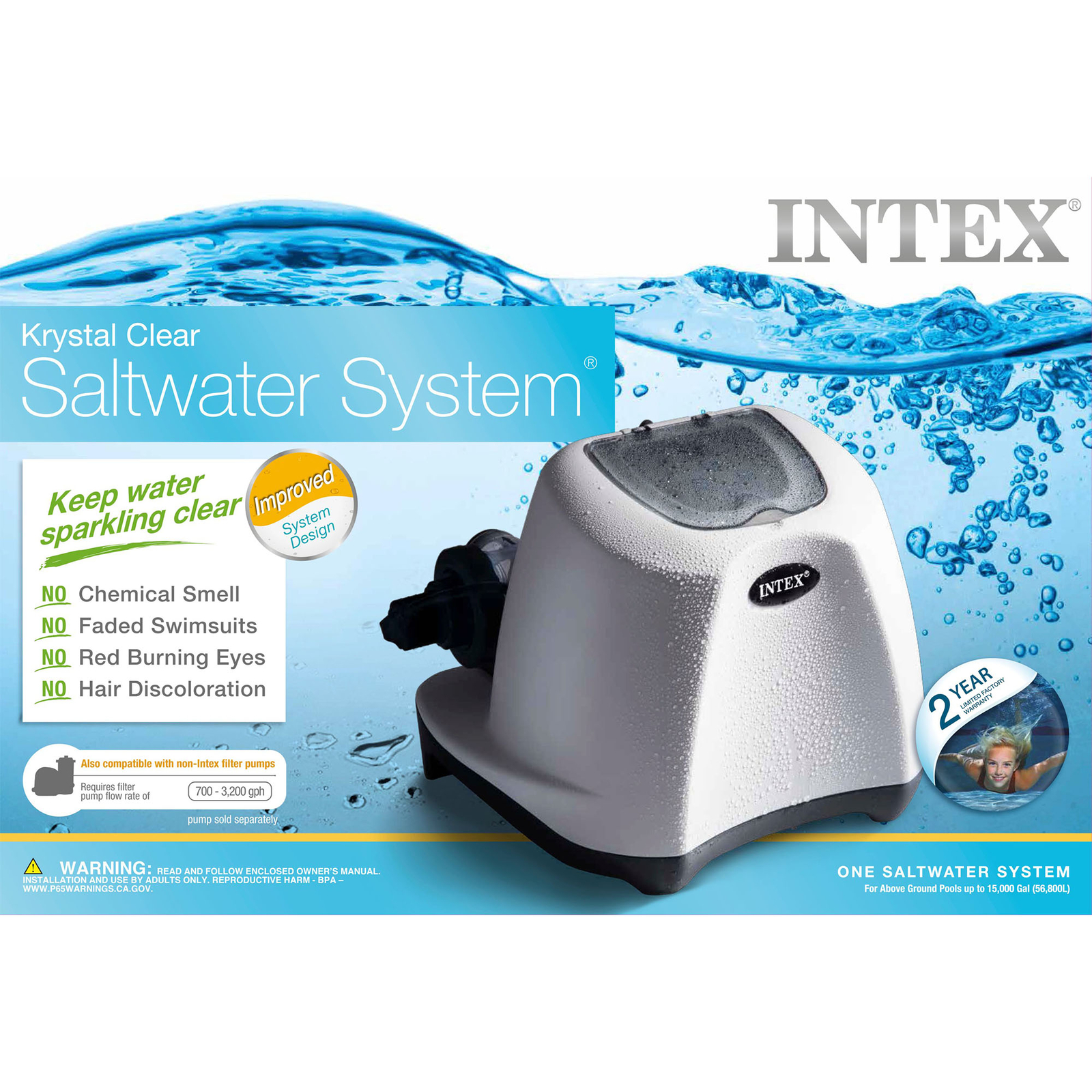 Intex Krystal Clear Saltwater System for Above-Ground Pools