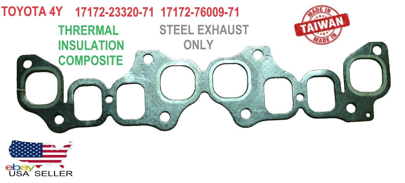 17172-76009-71 17172-23230-71 TOYOTA 4Y FORKLIFTS MANIFOLD GASKET   JT159