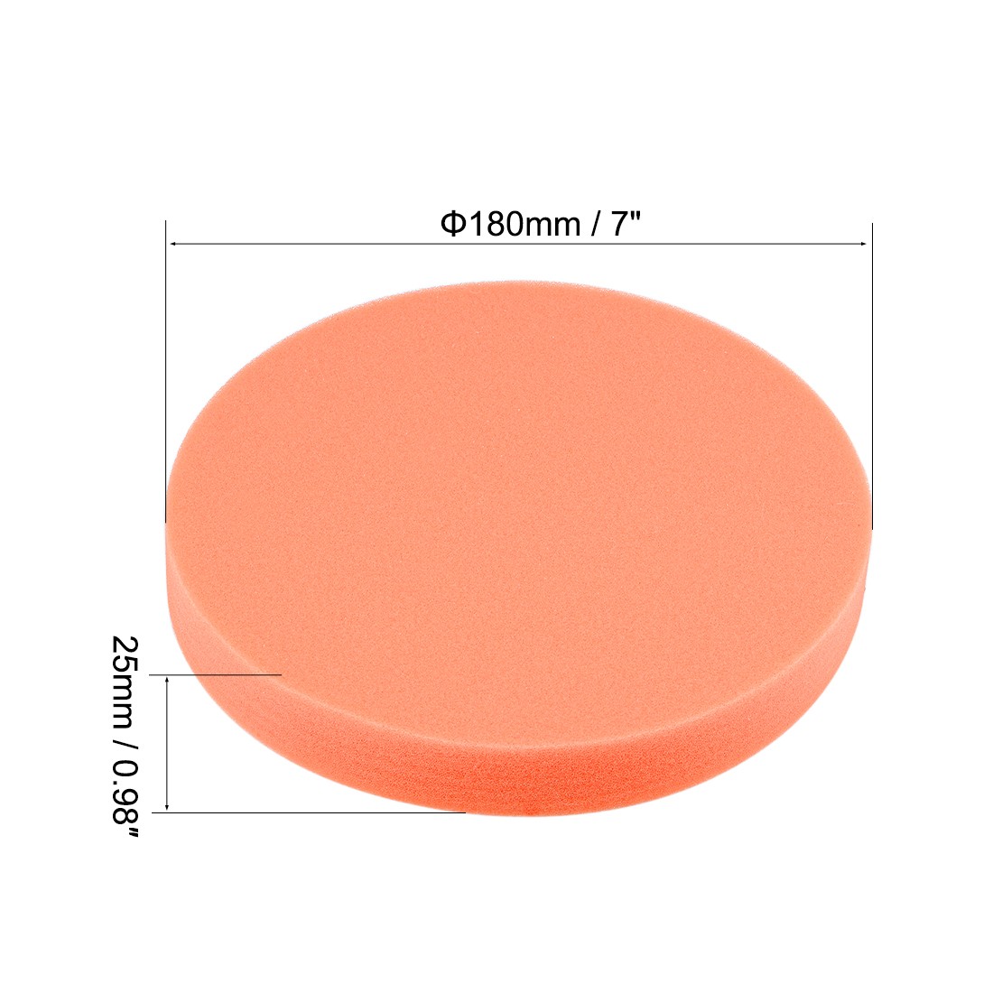 7" Buffing Sponge Pads, Drill Polishing Buffer Pad Disc, Hook and Loop Back 3pcs
