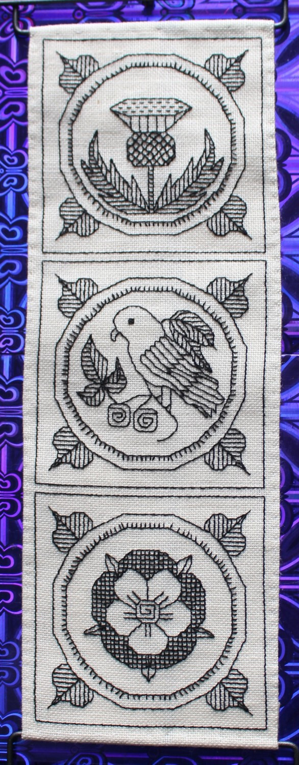 Blackwork Bell Pull - by Nostalgic Needle