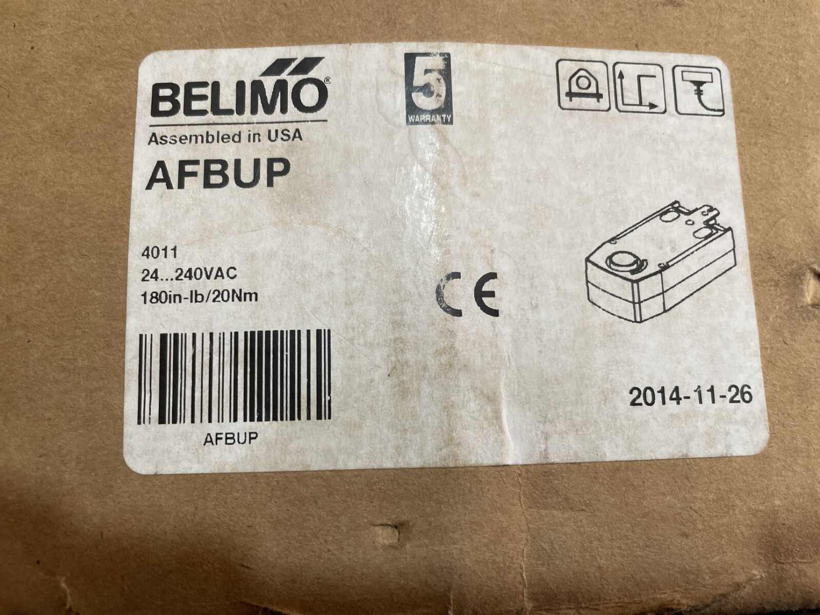 Belimo AFBUP Fire and smoke dampers / Spring-return actuator - Belimo AFBUP