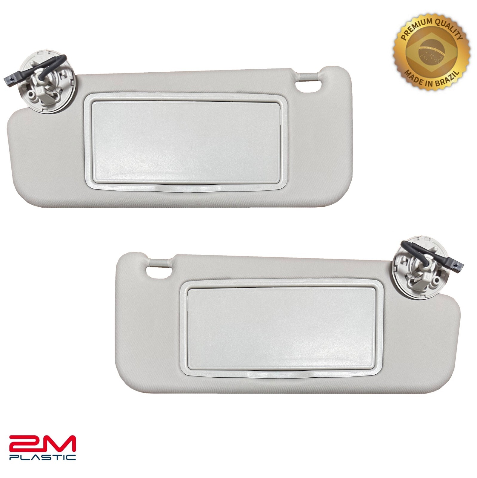 Sun Visor For Chevy CRUZE 2017 2018 Pair Set Light Gray Atmosphere Led Light